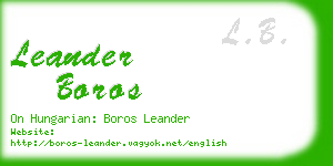 leander boros business card